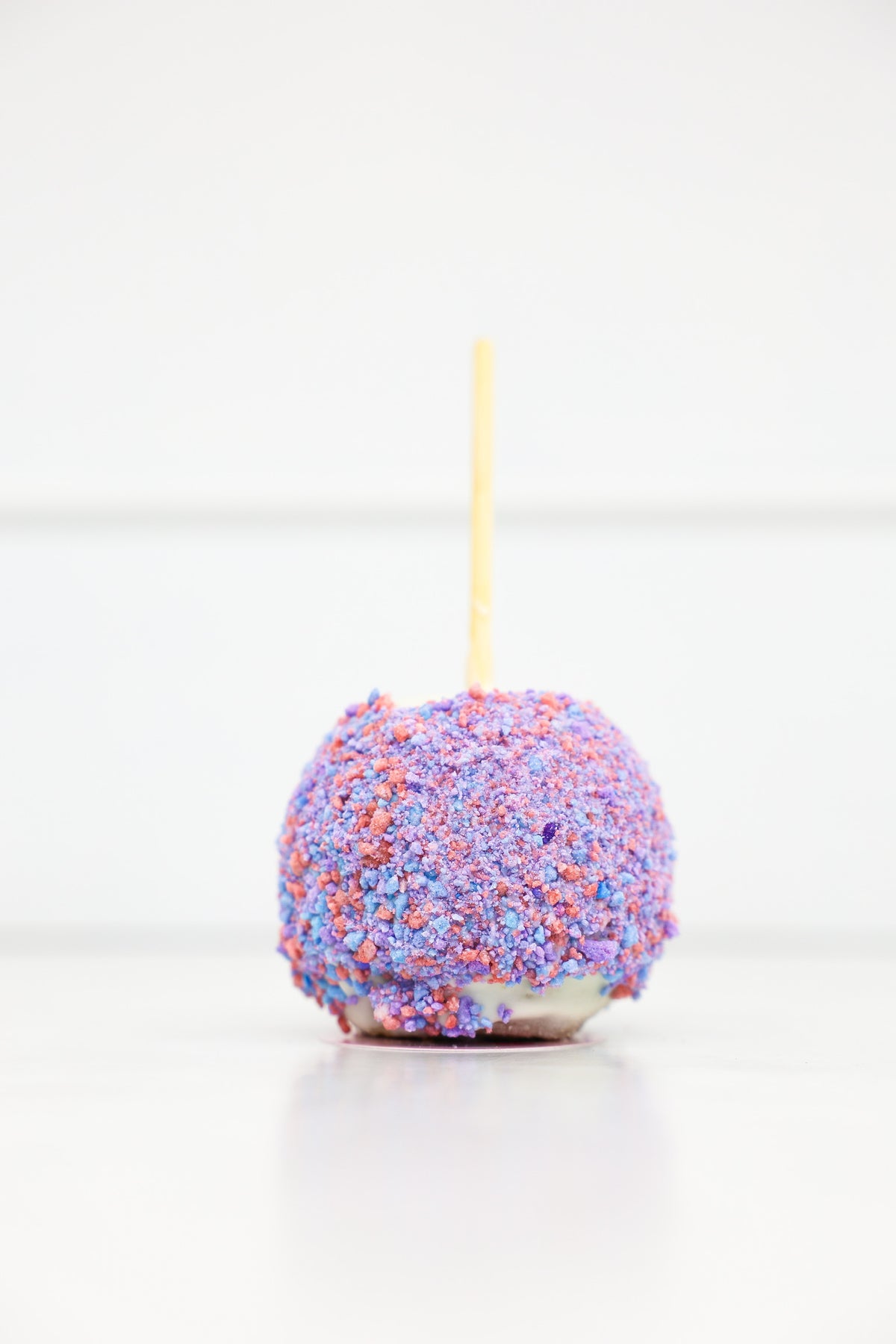 Cotton Candy Caramel Apple