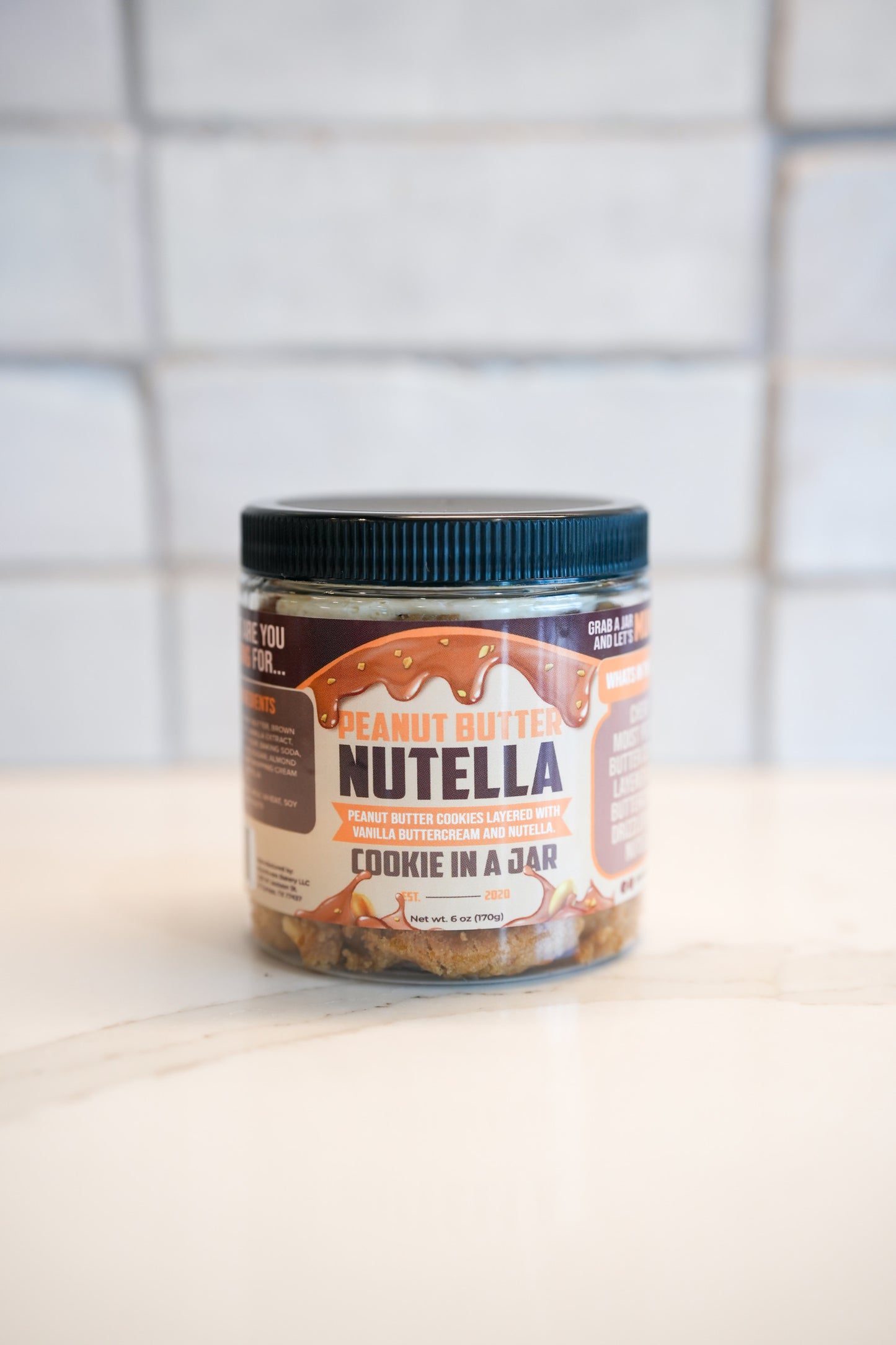 Fundraiser Peanut Butter Nutella Cookie In A Jar