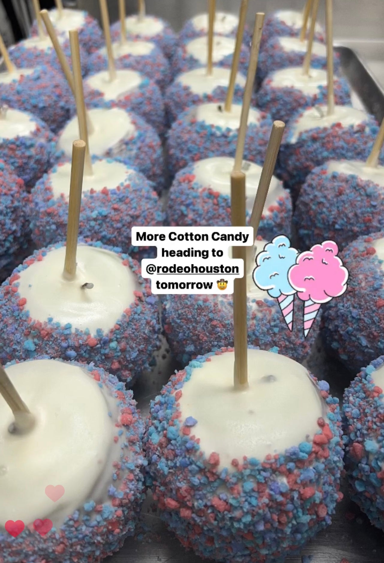 Cotton Candy Caramel Apple image 1