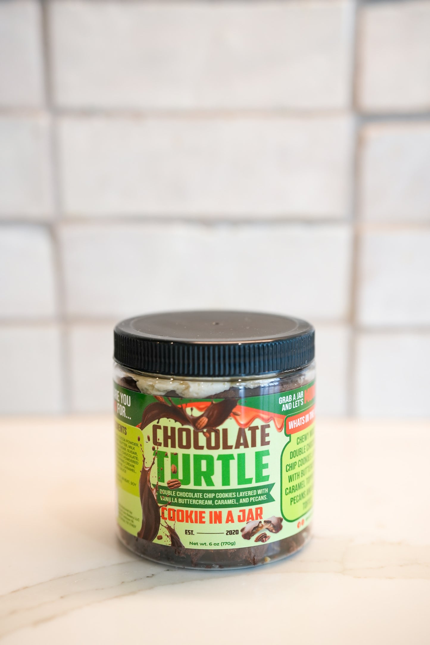 Chocolate Turtle Cookie In A Jar