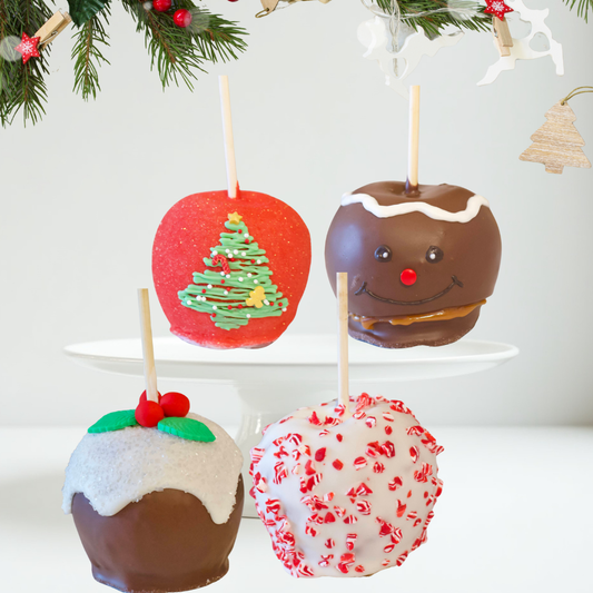 Christmas Signature Gourmet Caramel Apple Box of 4