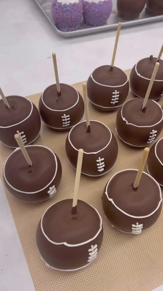 Football Caramel Apple